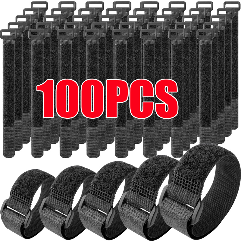 Cable Sleeve Neoprene - 10-100개 재사용 가능한 벨크로 케이블 타이,