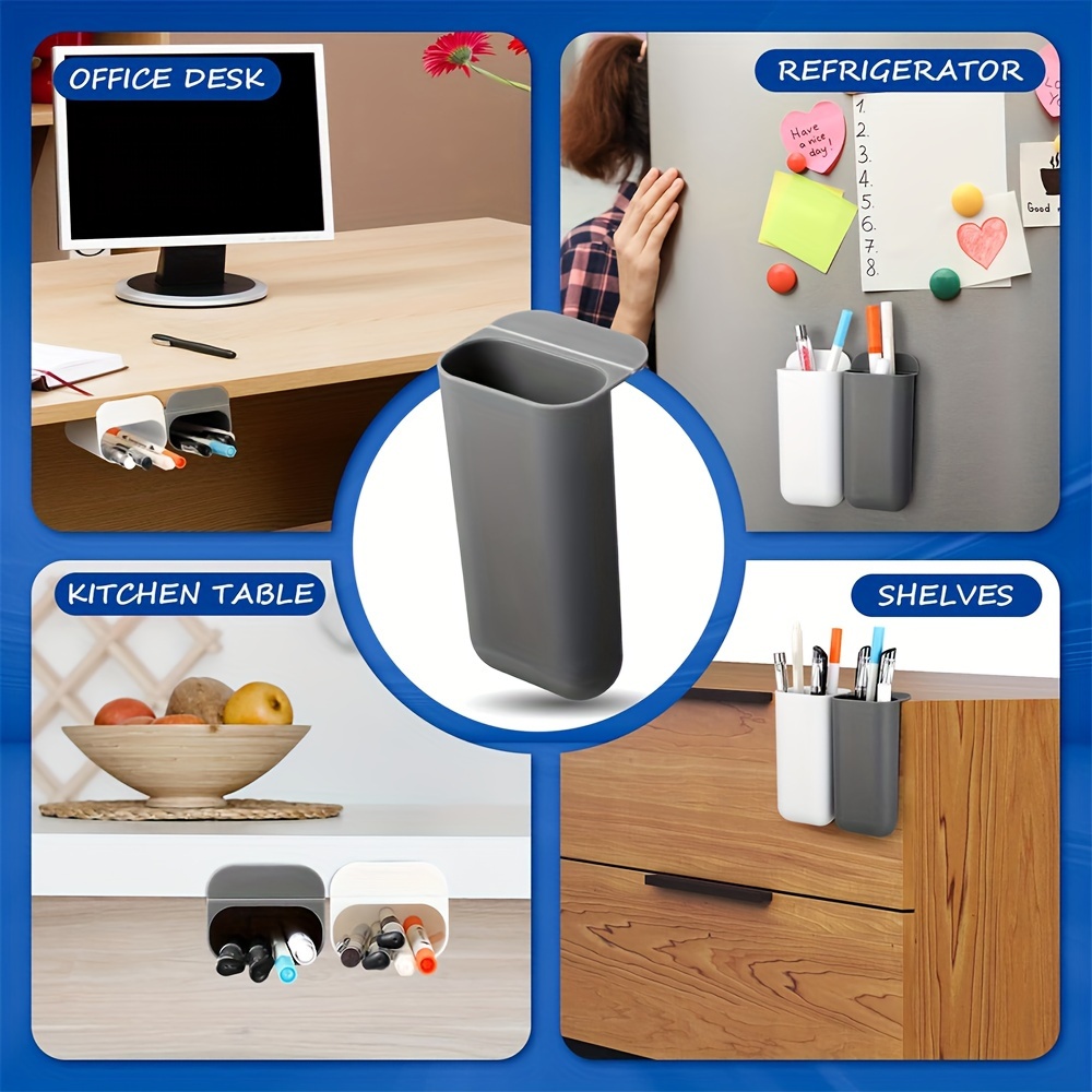데스크 펜 홀더, 클립온 연필 보관 용기, 접착 사무용 - Tech Accessories For Office Desk 리뷰 및 가격