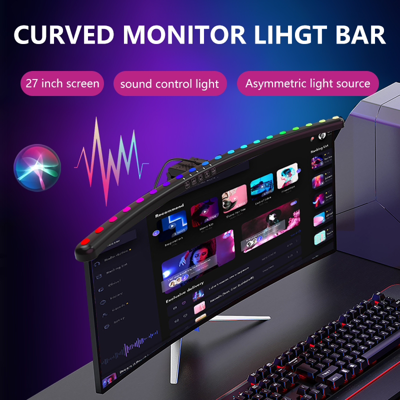 RGBIC 모니터 라이트 바 디밍 가능 LED 조명 스 - Tech Table Accessories 리뷰 및 가격