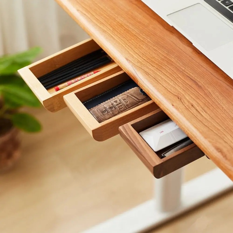 월넛 책상 밑 서랍 정리함, 펜슬 홀더, 자가 접착식  - Tech Accessories For Office Desk 리뷰 및 가격