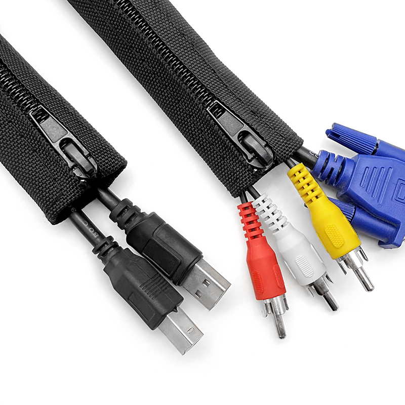 지퍼 케이블 슬리브 유연한 와이어 케이블 관리 케이블  - Cable Sleeve Neoprene 리뷰 및 가격