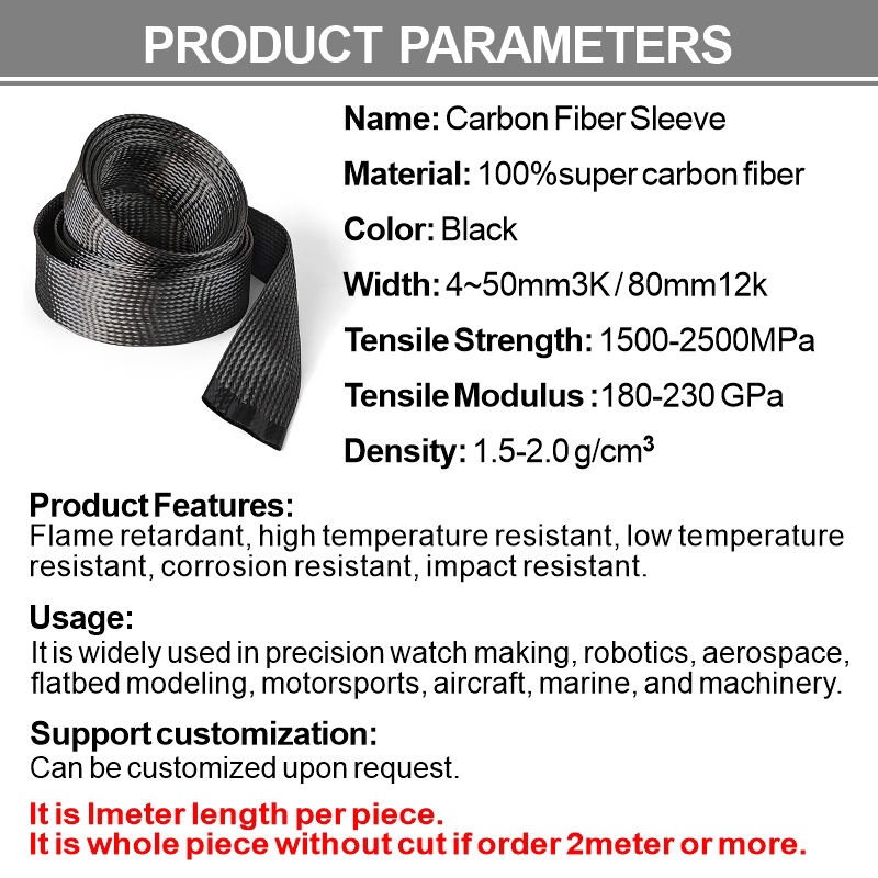 1M 탄소 섬유 케이블 슬리브 브레이드 4MM-80MM - Cable Sleeve Neoprene 리뷰 및 가격