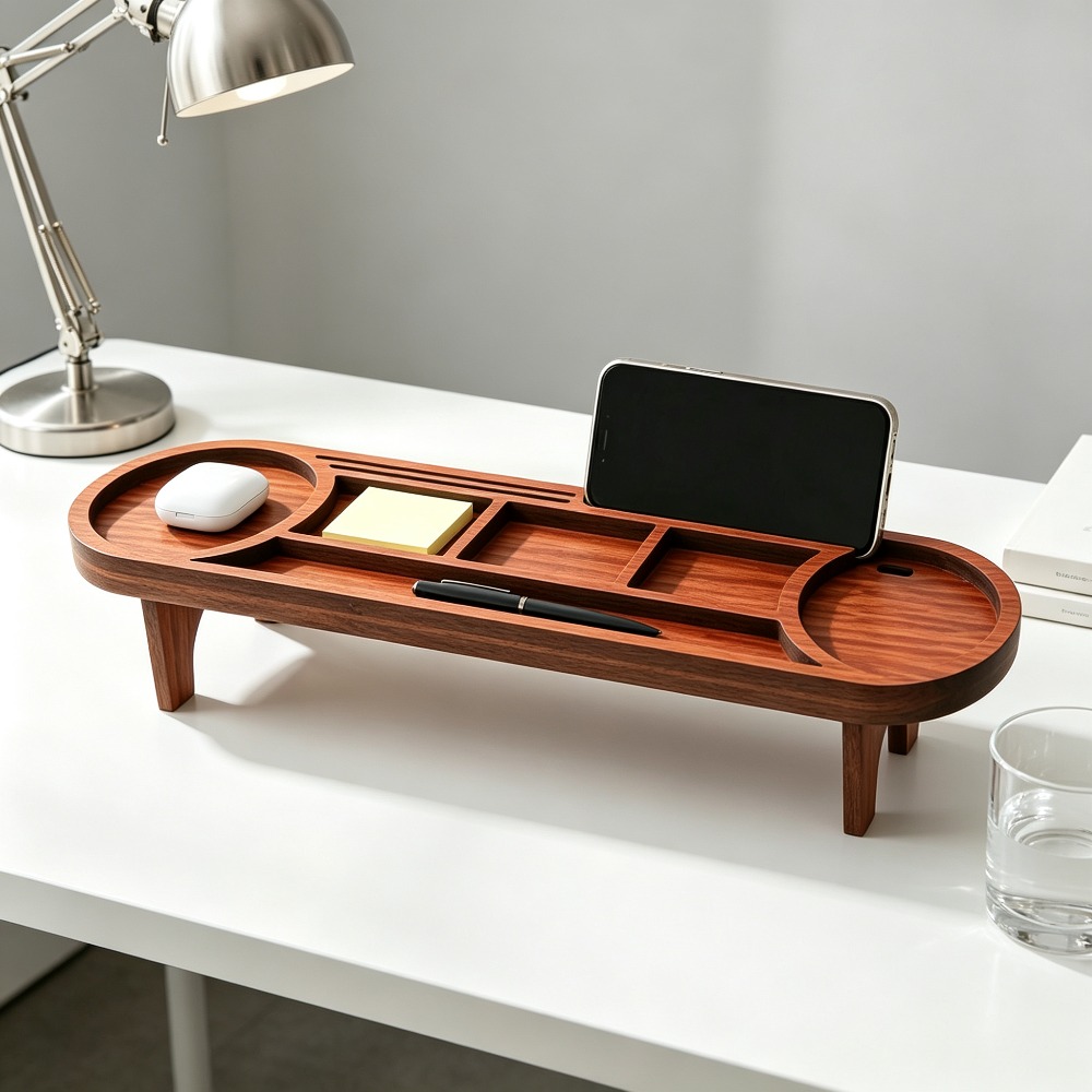나무 책상 정리함 (휴대폰 거치대 포함) 다기능 데스크 - Tech Accessories For Office Desk 리뷰 및 가격