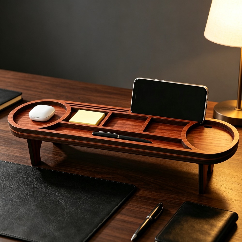 나무 책상 정리함 (휴대폰 거치대 포함) 다기능 데스크 - Tech Accessories For Office Desk 리뷰 및 가격
